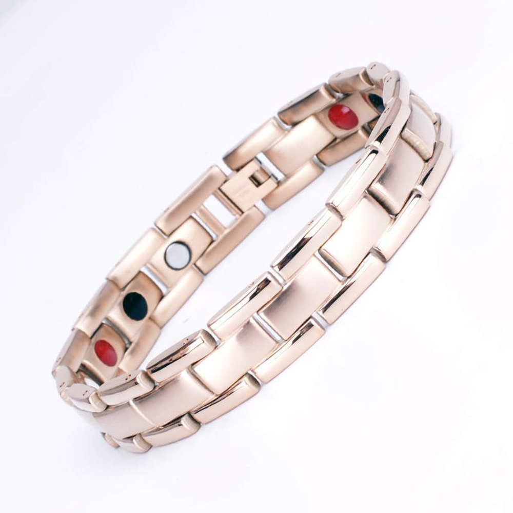Energy Bracelet Stainless Steel Titanium Tungsten Rose Gold